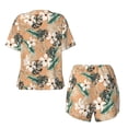 thumbnail image 5 of Naloa Tropical Leaves Flower Women's Short-Sleeved Pajama Set, Loungewear, Summer pajamas, Breathable Cozy - 4X-Large, 5 of 9