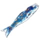 thumbnail image 3 of Manga de viento de carpa Koi Nobori de estilo japonés, cometa de pez Koinobori azul, bandera colgante Azul dorado, 3 of 6