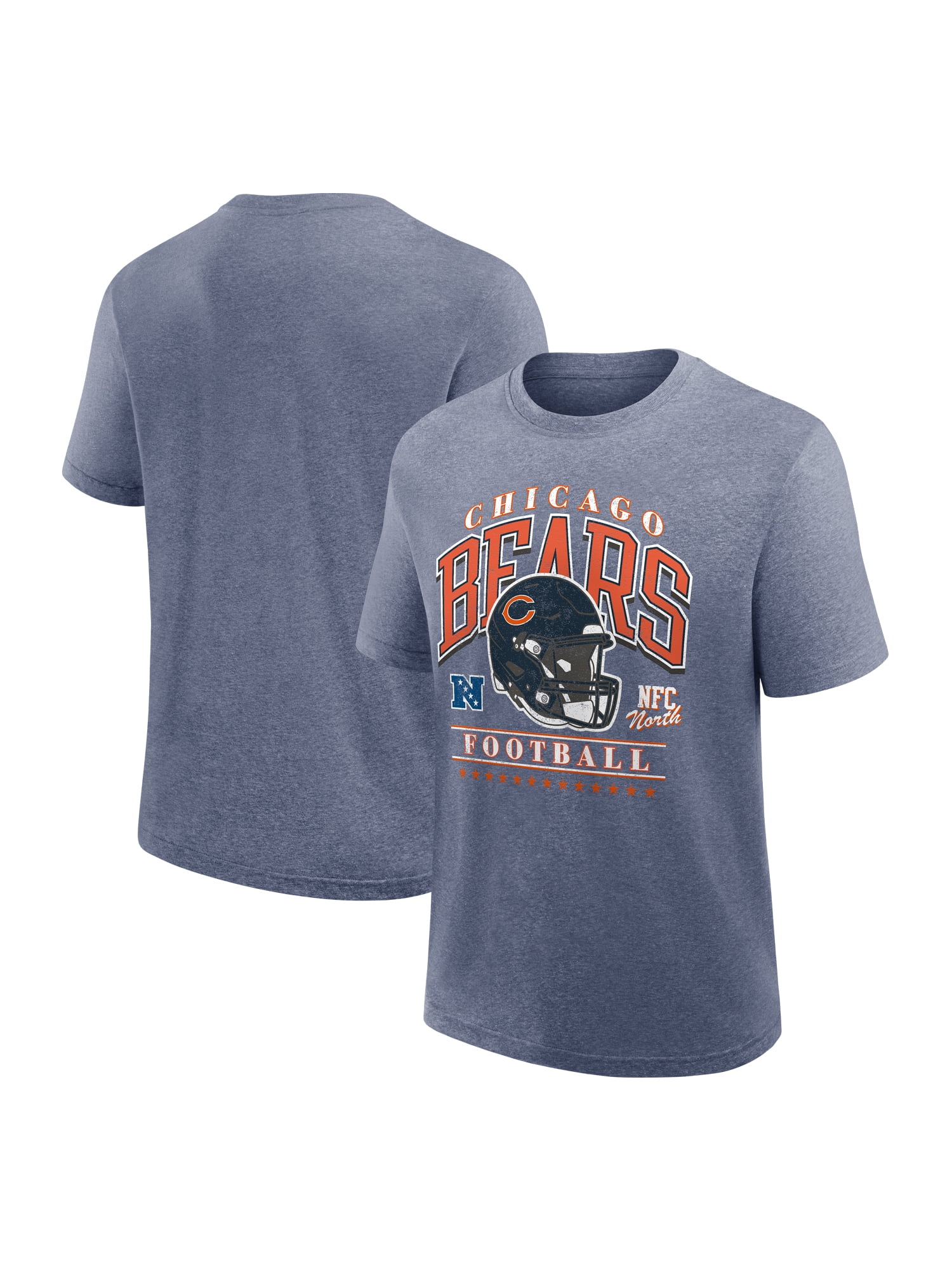 NFL Chicago Bears Men's Synthetic Navy Heather Short Sleeve T-Shirt