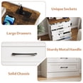 thumbnail image 4 of Vabches Farmhouse 4 Drawer Dresser with Metal Handle, Tall Wood Chest of Drawers for Living Room Bedroom,Yellow, 4 of 8