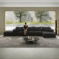 thumbnail image 5 of 162" Cloud Couch, Gray Modern Upholstered Sectional Couches for Living Room, Free Combination L Shaped Sofa Set with 6 Pillows, Oversized Design, 5 of 18