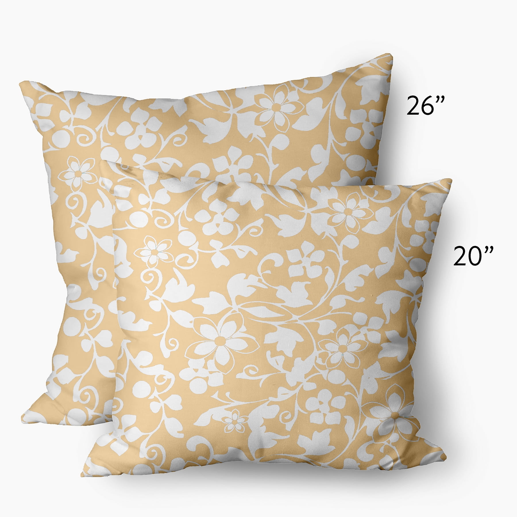 Simply Daisy 26" x 26" Yellow Polyester Throw Pillow