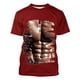 thumbnail image 5 of Camisetas de Manga Larga de los Hombres Casual Muscle Print Graphic Tee, Camiseta de Cuello de Tripulación de Manga Corta para las Vacaciones Diarias, 5 of 9