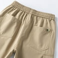 thumbnail image 3 of Men's Solid Color Cargo Pants - 3/4 Length Casual Trousers for Summer Outdoor, 3 of 6