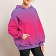 thumbnail image 2 of HAPIMO Rollbacks Hoodie Sweatshirt for Women Half Zip Pocket Drawstring Pullover Tops Gradient Color Long Sleeve Relaxed Womens Sweatshirt Teen Girls Clothes Red XXXXXL, 2 of 5