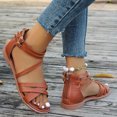 thumbnail image 6 of Xunlbb Comfort Sandals, Women's New Plus-size Casual Flat Thin Thick Strap Beach Roman Sandals, 6 of 8