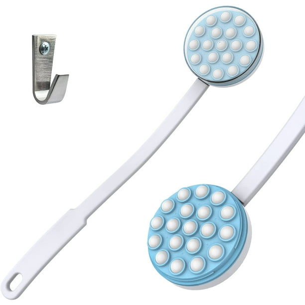 Aplicador de loción y masajeador: rodillos prácticos, de mango largo y de fácil acceso para protector solar, crema y gel de baño en la espalda, las piernas y los pies. brillar Electrónica