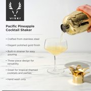 Viski Pineapple Stainless Steel Cocktail Shaker, Party Home Bar Gifts, Gold Suggested title