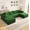 140" U-Shaped Sofa Green, variant on JARCLIC Boneless Couches with Chaise, 94" Cloud Couches for Living Room, Modular Sectional Sofa with Storage, Gray