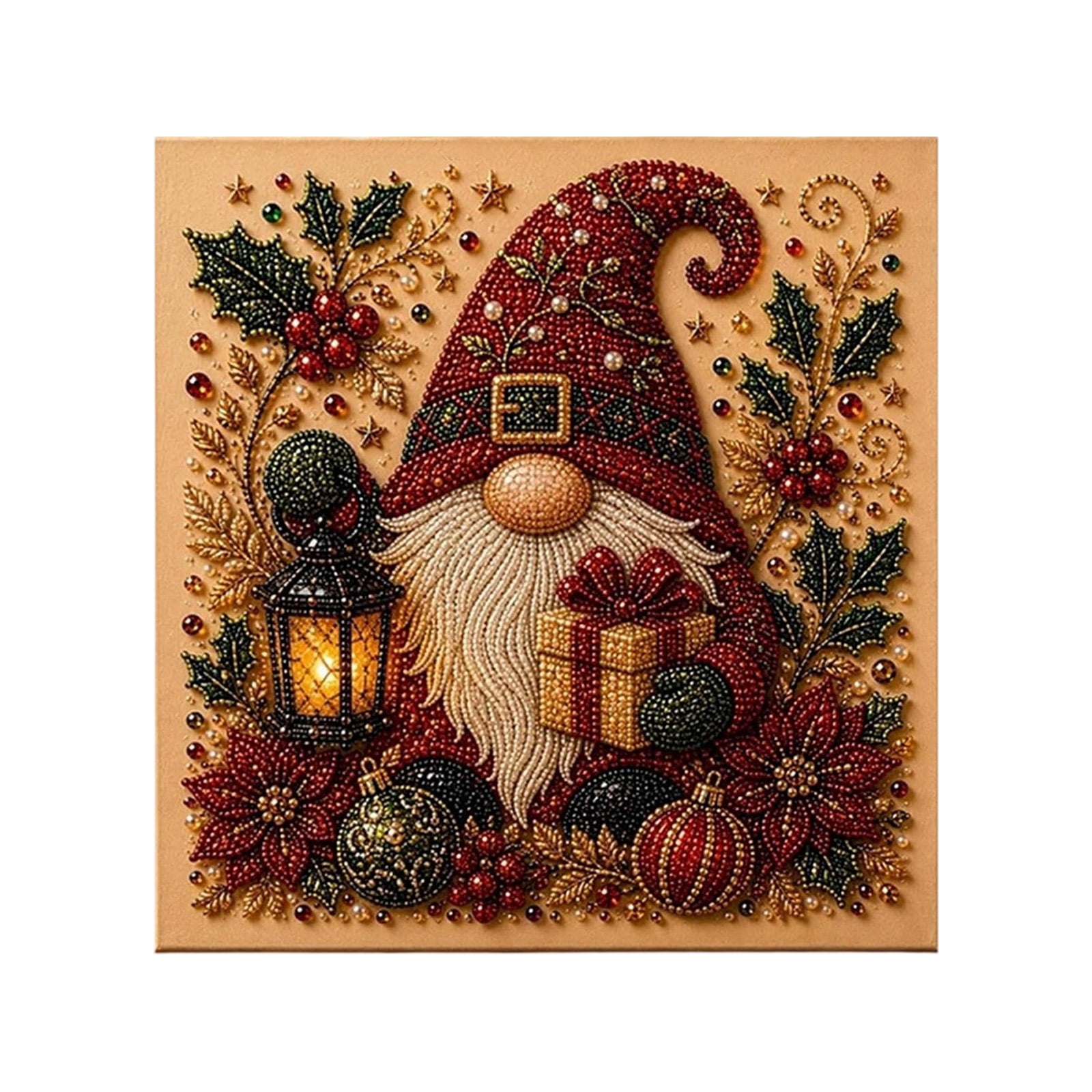 Christmas Home Diamond Art DIY Decor Gem Painting Craft Kit for Wall Hanging Holiday Accent