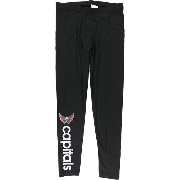 G-III Leggings casuales Washington Capitals para mujer, negro, mediano