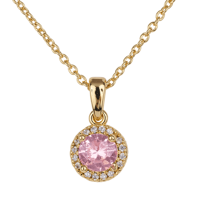 Collar para Mujer LuckyLy Dije con Zirconia Cúbica Modelo Judy rosa UNITALLA LuckyLy