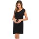 thumbnail image 2 of Vestido de maternidad para mujer, sin mangas, cuello redondo, color liso, Herrnalise, 2 of 7