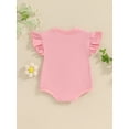 thumbnail image 3 of Bagilaanoe Newborn Baby Girl Summer Rompers Flying Sleeve Bodysuits 3M 6M 12M 18M Infant Casual One Piece Short Jumpsuit, 3 of 8