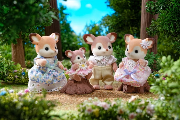 Calico Critters Deer Family, Set of 4 Collectible Doll Figures