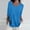 Blue, variant on Graphic Tees for Women'spring Casual 3/4 Sleeve Solid Color V Neck Loose Pullover Knit Fall Tops for Women Yellow M