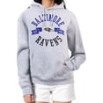 thumbnail image 3 of Women's G-III 4Her by Carl Banks Heather Gray Baltimore Ravens City Graphic Team Fleece Pullover Hoodie, 3 of 4