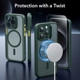 thumbnail image 2 of for iPhone 16 Pro Max Case, Compatible with MagSafe, Shockproof Military-Grade Protection, Magnetic Phone Case for iPhone 16 Pro Max, Classic Hybrid Case (HaloLock), Clear, 2 of 5