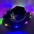 thumbnail image 4 of Bride Cowboy Hats Light up Panama Hat for Disco House Cocktail Parties Vacation Sparkly Light up for Comedian rose red, 4 of 5