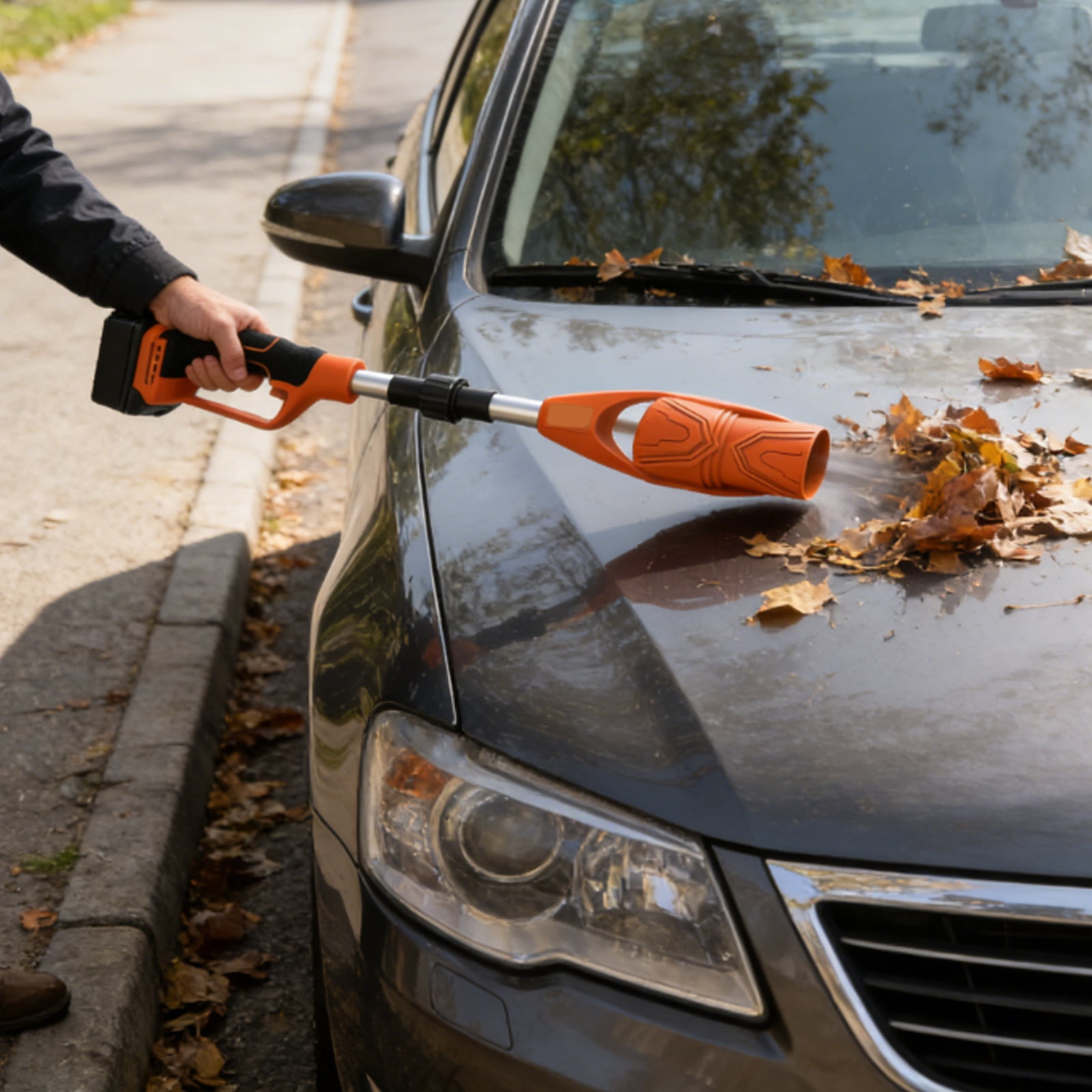 Cordless Leaf Blower, Foldable Electric Leaf Blower, Lightweight Air Leaf Cleaner with Non-Slip Handle, Long Runtime & High Speed Airflow, Yard Blower for Yards, Lawn, Patio, Outdoor Dust Blowing