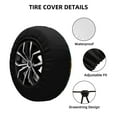 thumbnail image 2 of Naloa Vintage Compass PVC Leather Spare Tire Wheel Cover for Car Truck SUV Camper Trailer Universal Fit many size14 inch, 2 of 6