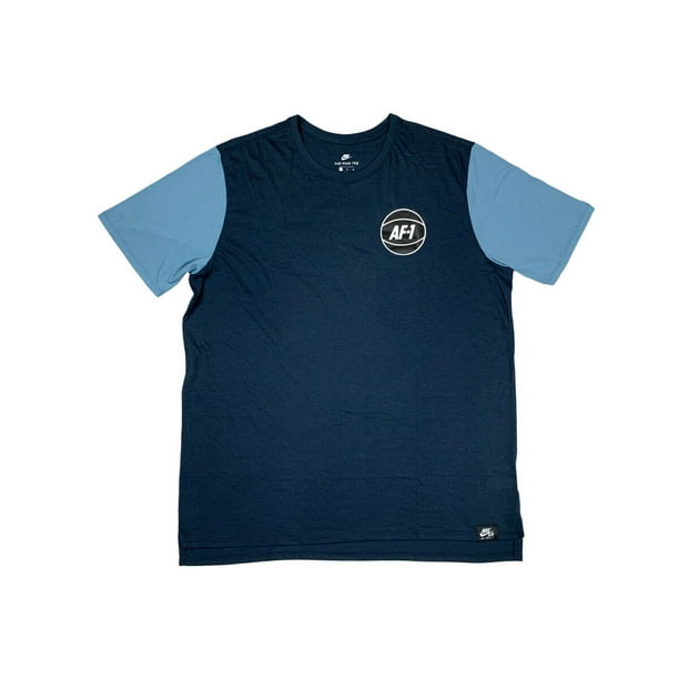 Nike - Nike Mens Air Force 1 82 Short Sleeve Shirt Blue 873193 New (3XL ...