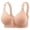 Khaki, variant on NIEWTR Seamless Front Closure Bras for Women Wireless Full Coverage Support Bra Comfortable No Underwire Everyday Bralettes (Beige,42)
