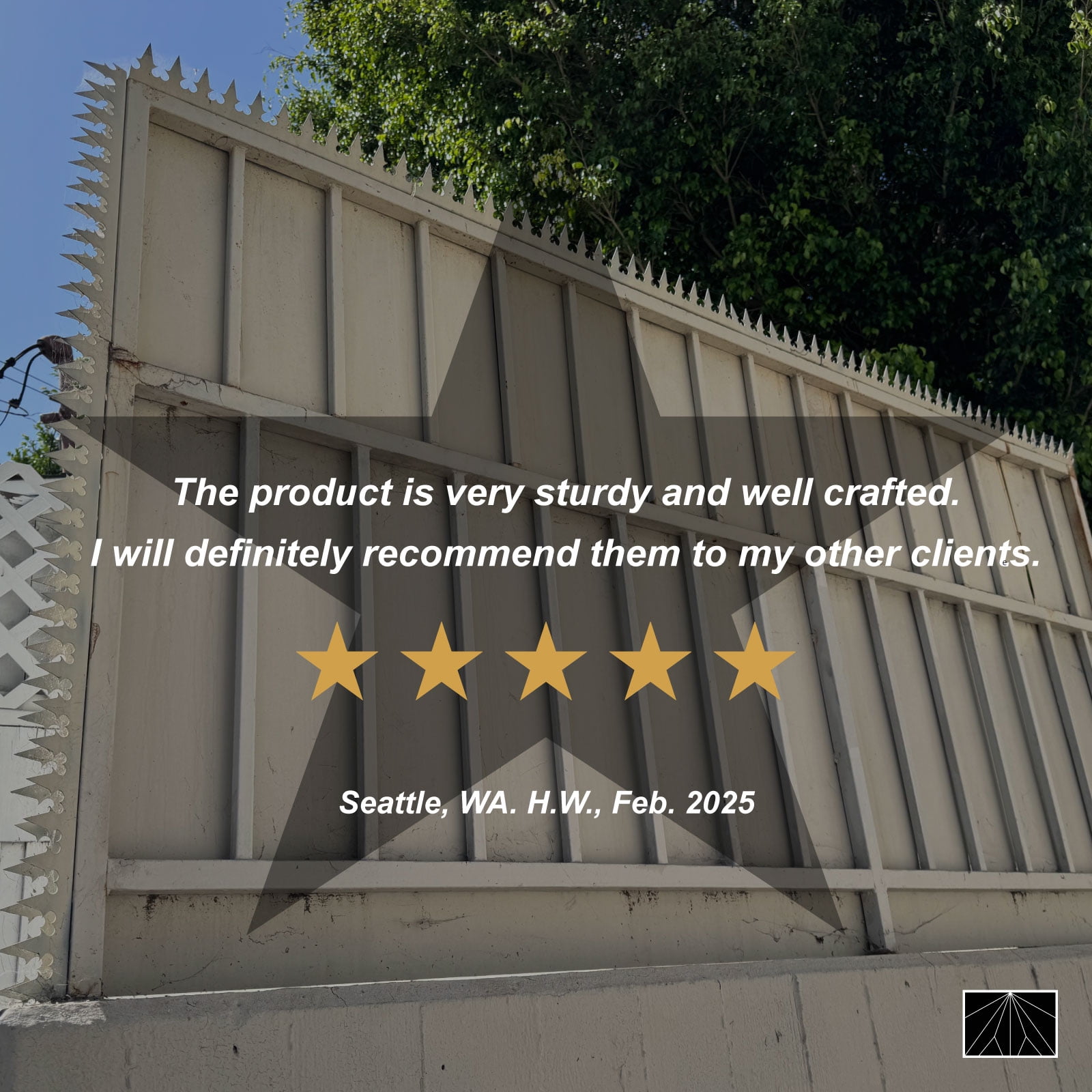 Ninja Deterrent™ | Fence Spikes Wall Spikes Anti Climb Home Security Guard| GizaGiza Heart Dual Bladed 1.0m White | Bird Spikes