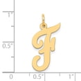 thumbnail image 2 of FJC Finejewelers 14 kt Yellow Gold Large Script Letter F Initial Charm, 2 of 6