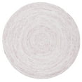 thumbnail image 2 of SAFAVIEH Braided Bernica Solid Polyester Reversible Area Rug, Ivory/Pink, 6' x 6' Round, 2 of 7