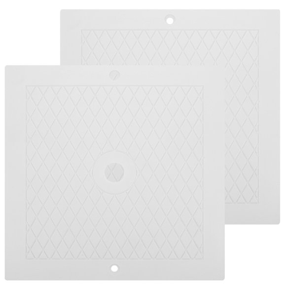 White Pool Skimmer Cover Plate for Outdoor Use Durable PP Material 2Pcs