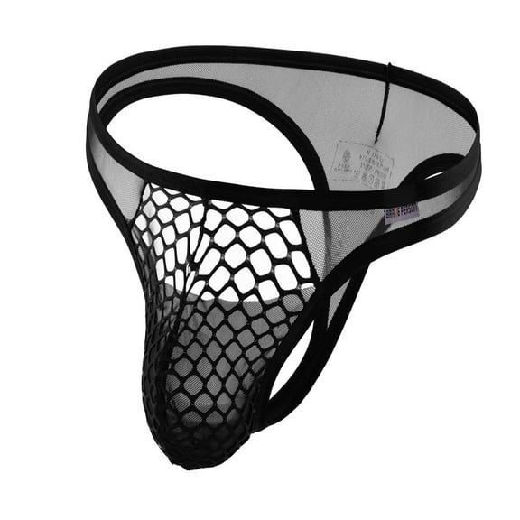 Men's Briefs Triangle Underwear With Mesh Low Waist Sexy See Through Breathable Thin