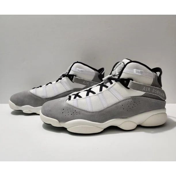 Ni - ke Ni - ke Air Jordan 6 Rings Sail White Smoke Grey Black Men Shoes Sz 12 (FJ4650-077)
