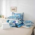 thumbnail image 6 of Homewish Boys Girls Kawaii Penguins Twin Bedding Sets 7-Piece,Geometric Plaid Bedding Comforter Set Microfiber,Cartoon Animal Breathable Sheet Sets,Lightweight Room Decor,Reversible, 6 of 8