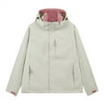 thumbnail image 1 of Timegard Womens Rain Jacket with Hood Zip up Breathable Lightweight Outdoor Windbreaker Coat with Pockets, 1 of 2