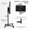 thumbnail image 4 of VIVO Black Mobile Portrait to Landscape TV Cart for 32" to 88" Flat Screens, 4 of 5