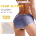 thumbnail image 5 of Womens Period Underwear Plus Size Panties High Waisted Leak Protection Briefs Pack of 4, 5 of 9