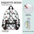 thumbnail image 4 of Tractor and Loaders Gray Pattern Cute School Backpack Bag for School with Padded Back and Adjustable Shoulder Straps 15.25"x11.5"x5.25", 4 of 4