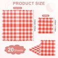thumbnail image 3 of Uxcell 20Pack Gingham Checkered Scalloped Paper Napkins for Parties and Events[Red], 3 of 6