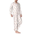 thumbnail image 2 of Yiaed Poodle Dog Print Men’s Pajamas Set - Long Sleeve Button Down Sleep Shirt and Pajama Bottoms Sleepwear Set Mens Pjs Sets Men's Pajama Bottoms-X-Large, 2 of 7