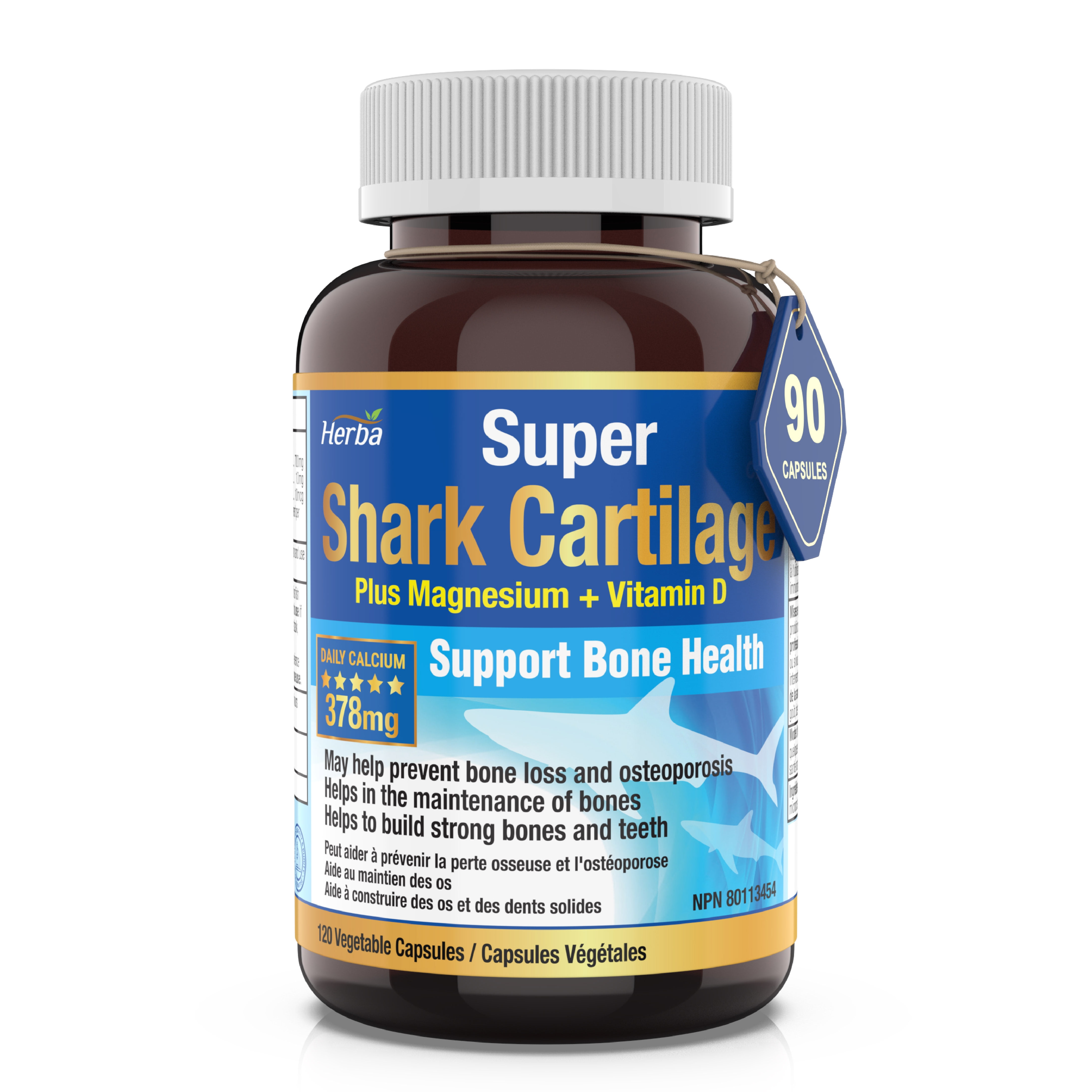Complément Alimentaire Cartilage De Requin 5000mg - 90 Capsules - UK - Valide Jusqu'à 06/2028
