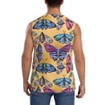 thumbnail image 4 of Goofa Butterfly 3 Printed Men's Sleeveless T-Shirt - Athletic Gym Workout Tank Top for Men - Moisture-Wicking, UPF 30+ Quick-Dry Muscle Tee-3X-Large, 4 of 8