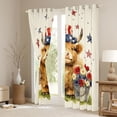 thumbnail image 3 of Manfei Kawaii Highland Cattle Blackout Curtains,Cute Stars Floral Curtains Pack of 2 (42x84 Each),Brown Red, 3 of 7