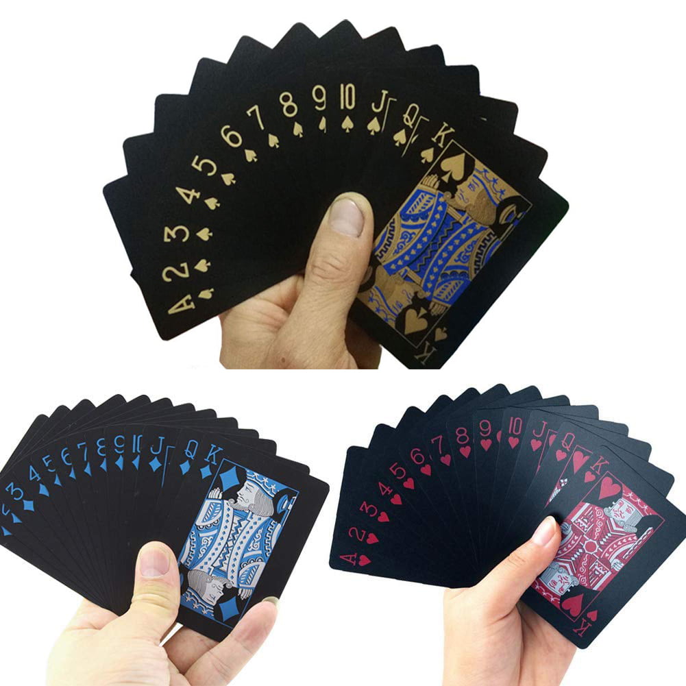 XinYux 1/2Pack Waterproof Washable Foil Poker Table Game Magic 