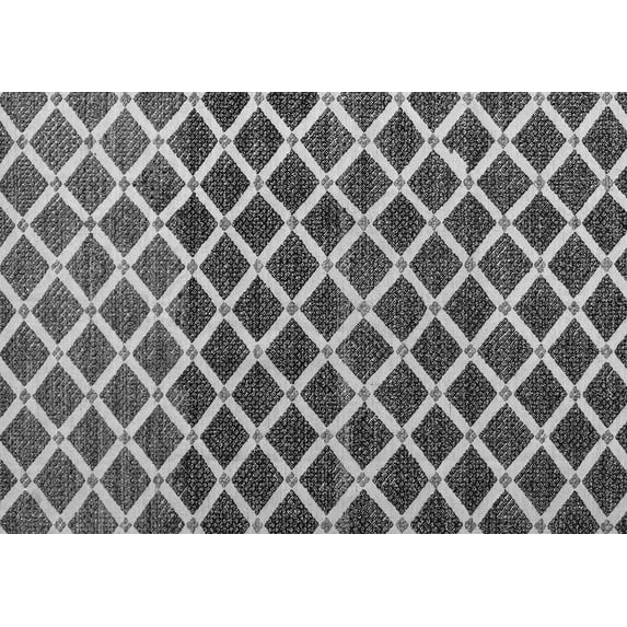 Ahgly Company Indoor Rectangle Abstract Gray Modern Area Rugs, 5' x 7'