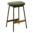 thumbnail image 3 of Yardi Yarda 29 inch Bar Stools Set of 2, Counter Height and Bar Height Bar Stools, Fabric Upholstered, Backless for Dinigroom, Kitchen, Green, 3 of 11