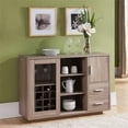 thumbnail image 2 of Bowery Hill Wine Rack Buffet in Weathered Wood, 2 of 3