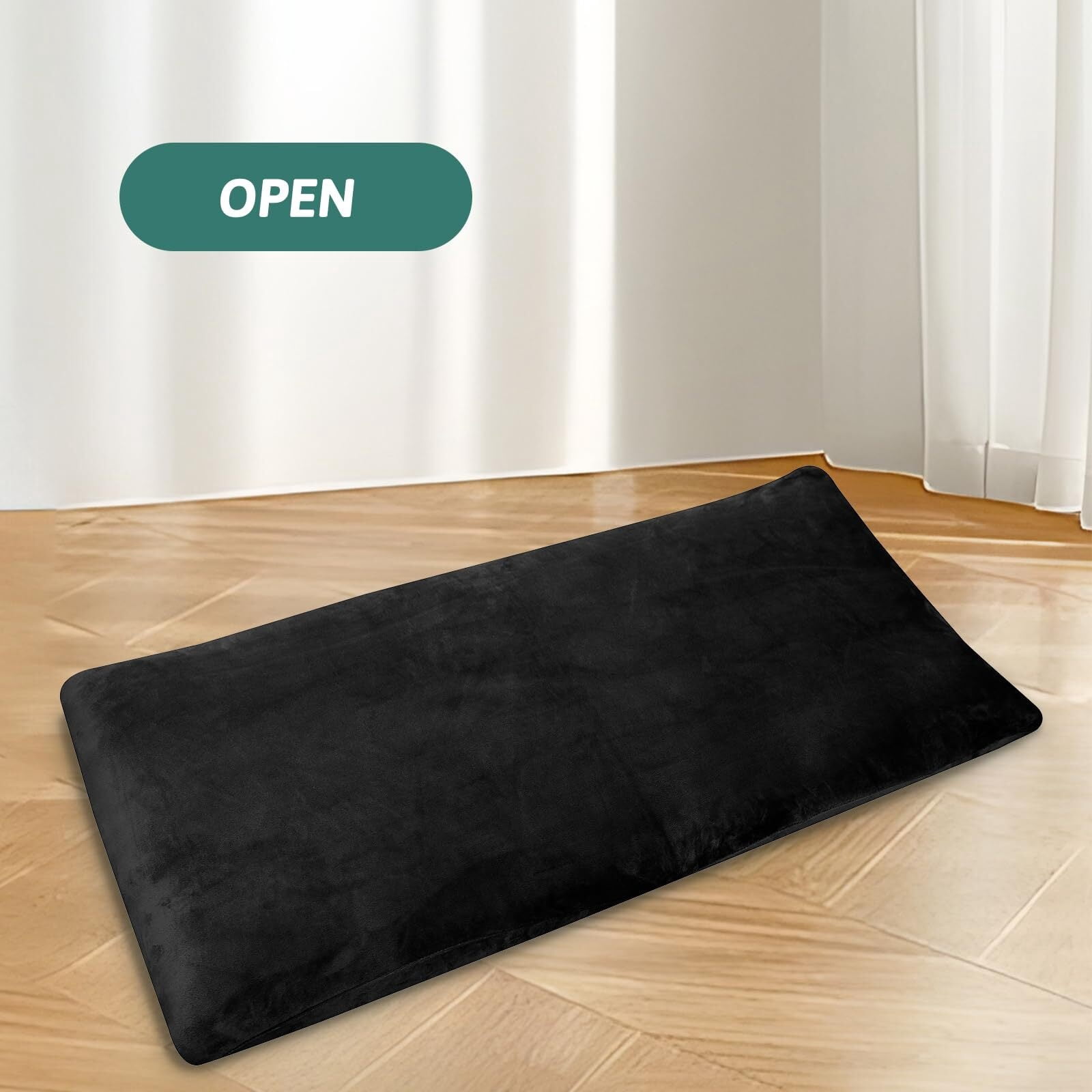 LKJYER Velvet Folding Floor Gaming Chair Cover Stretch Adjustable Floor Chair Slipcover Washable Padded Folding Gaming Sofa Chair Cover Floor Seating Lounge Chair Cover Protector for Living Room