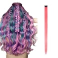 thumbnail image 1 of Clip In Hair Extension Colored Hair Extensions, Multi-colors Party Highlights Clip In Synthetic Hair, 1 of 2