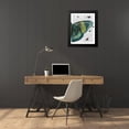 thumbnail image 4 of Fab Funky 20x24 Black Modern Framed Museum Art Print Titled - Butterfly in Turquoise and Yellow b, 4 of 5